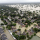 A Houston neighborhood inundated by Hurricane Harvey in August 2017. Photo: AP